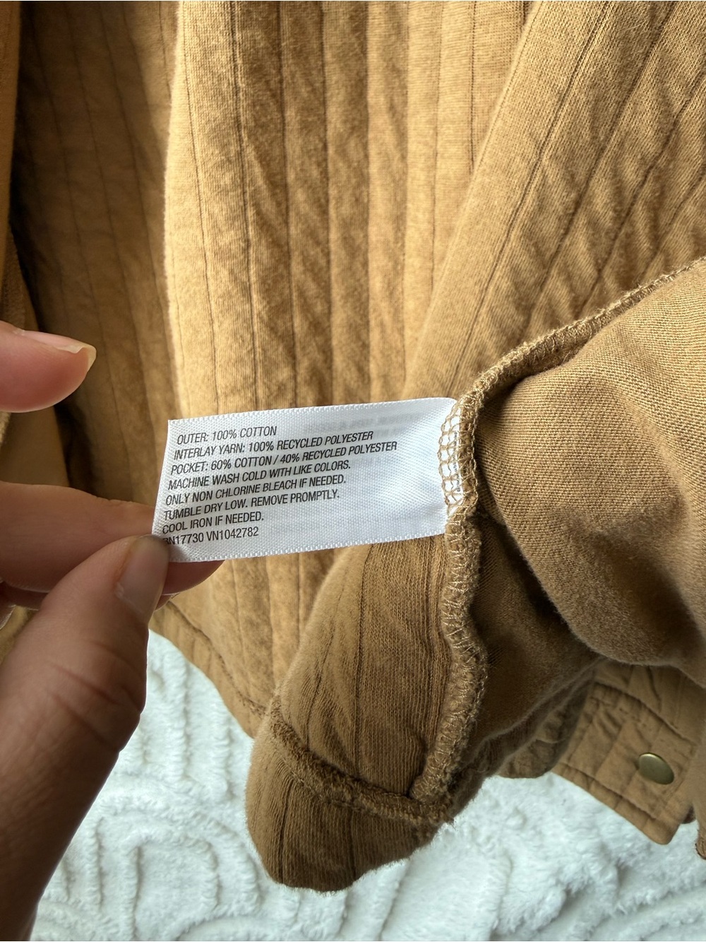 Goodfellow & Co Quilted Chest-Pocket Shirt Jacket in Camel - Picture 6 of 6